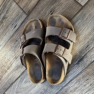Birkenstock Taupe Double Strap Sandals Size 7W / 5M